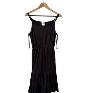 Knox Rose Black Sleeveless Tie Strap Midi Dress Size M